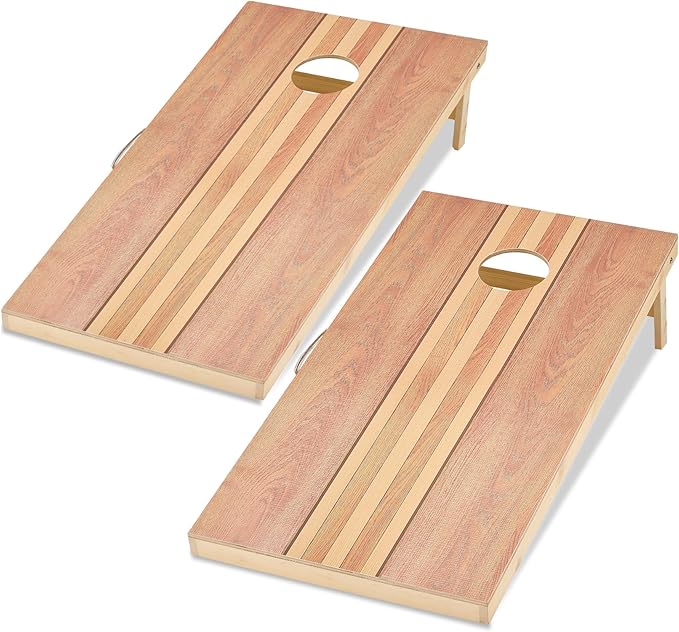 Sportdo 4x2 ft Solid Wood Cornhole Set with 8 Bean Bags, Regulation Size Cornhole Board Set for Adults, Cornhole Game Set for Tailgate Backyard Toss Games Indoor&Outdoor Activities