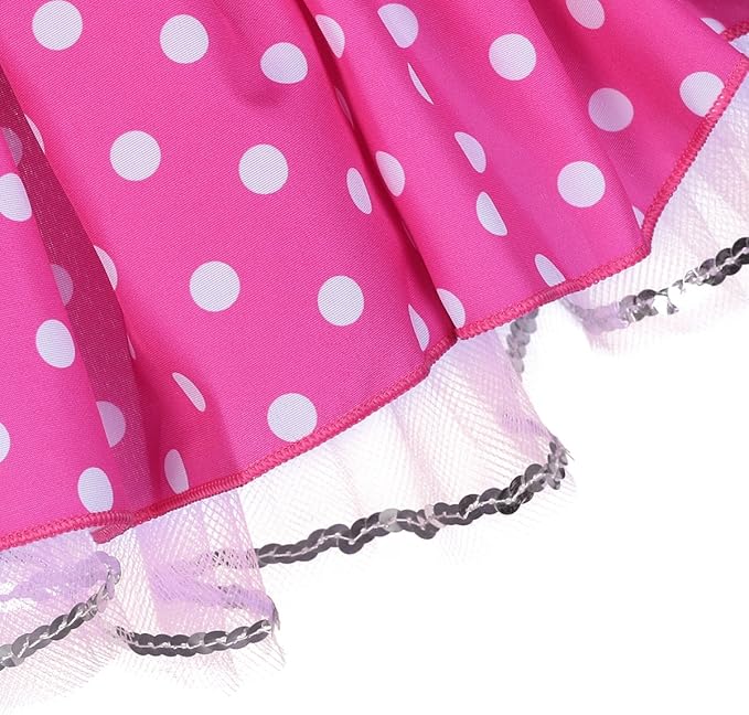 IBTOM CASTLE Toddler Girl Polka Dots Party Fancy Costume Tutu Dress up Dance Leotard Gymnastic Cosplay Cartoon Ear Headband