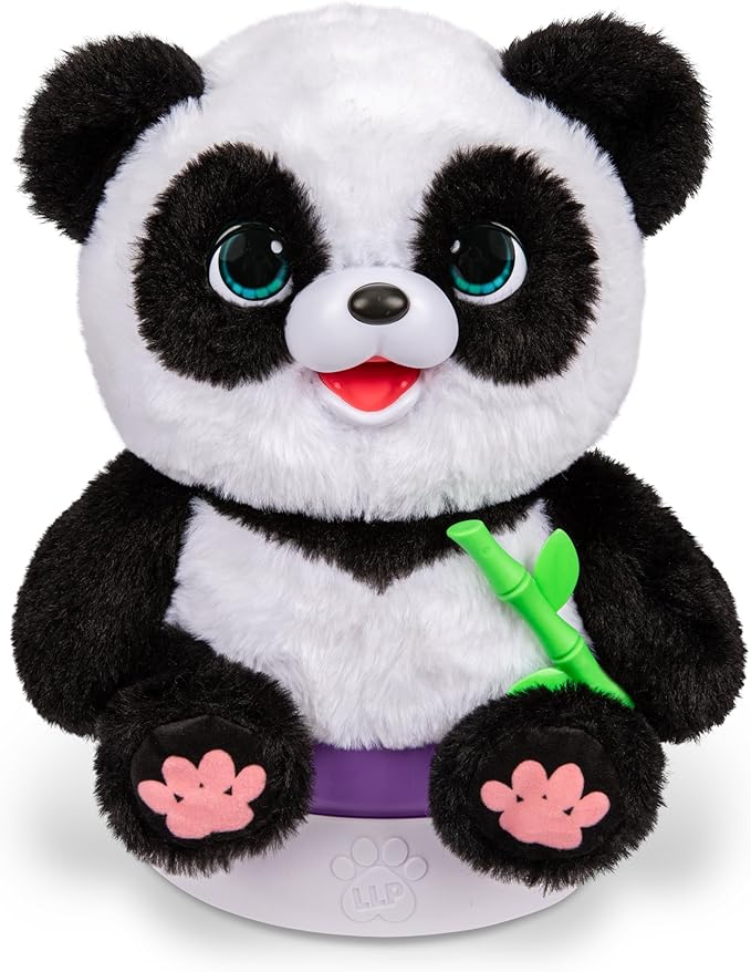 Little Live Pets My Baby Talking Panda ChuChu, Cuddly Panda Toy Plush with 50+ Sounds, Potty Dance, Kick, Feed, Kids Interactive Animal Toys Ages 4+
