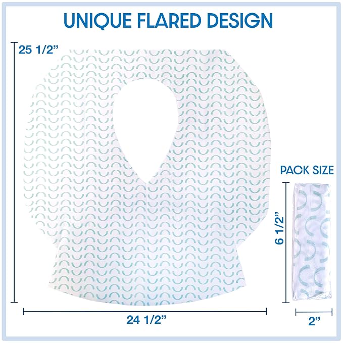 XL Full Coverage Disposable Toilet Seat Covers for Kids, Adults & Potty Training, Waterproof, 20 Pcs - Single Wrapped (Curves)