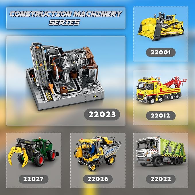 Electric Mining Machine Building Set with Dual Motors and GBC Balls, Technic Construction Toy Sets 22023, STEM Toy for Teens 14+, Adults & Engineers, Challenging Construction Vehicle Gift