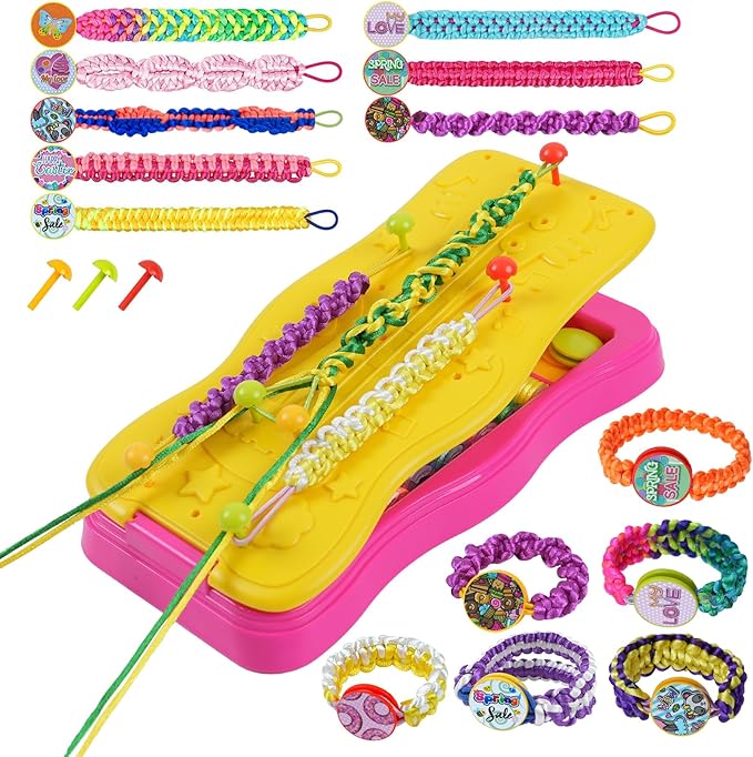 Gaitel Friendship Bracelet Kit for Girls - Arts and Crafts Toy and Birthday Gift for 6 7 8 9 10 11 12 Year Old Kids, DIY Craft Set for Creative Activities and Handmade Fun