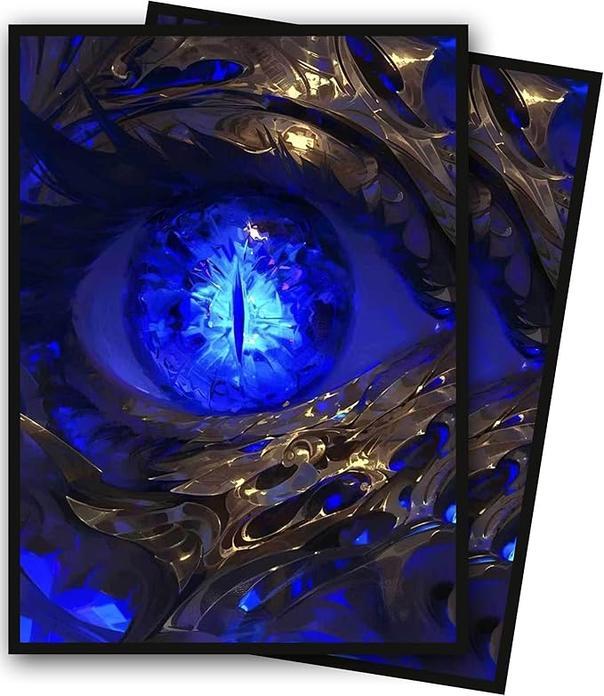 MTG Card Sleeves, Ultra Clear Front & Matte Finish Back, 100 Count Standard Size Matte Art Sleeve for Magic The Gathering (Blue Longan)