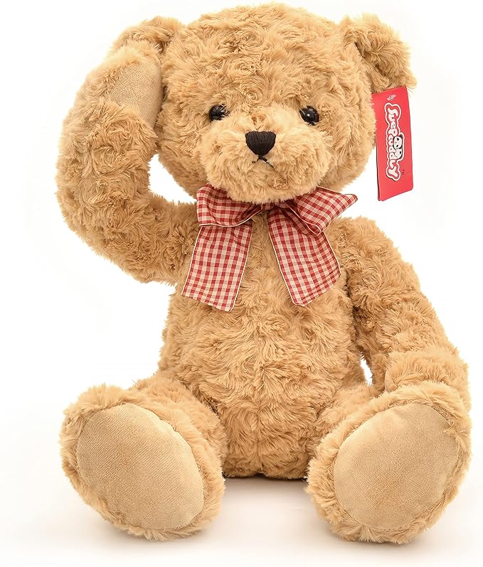 20" Posed Teddy Bear Stuffed Animal Cute Plush Toy for Girl Kids (Light Brown)