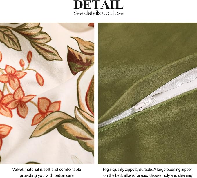 Designer Velvet Throw Pillow Covers,20"x12" Set of 2-Grace A | Pillow Cover,Concealed Zipper Design,Dragonfly Pattern,Sofas,Bedroom,Living Room,Lounge Chairs,All Season Home Decor