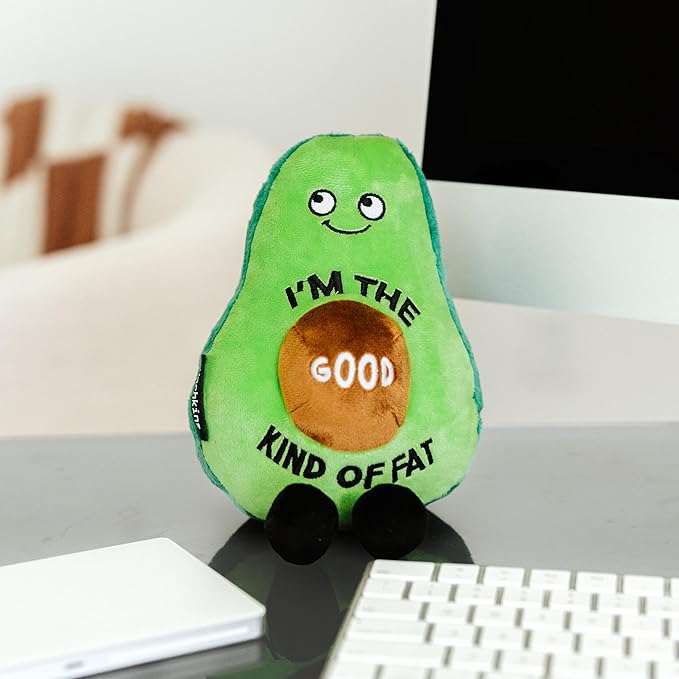 Avocado Plushie - I'm The Good Kind of Fat Funny Plush, Gift for Avocado Lovers, Cute Plush Toy for Gifting