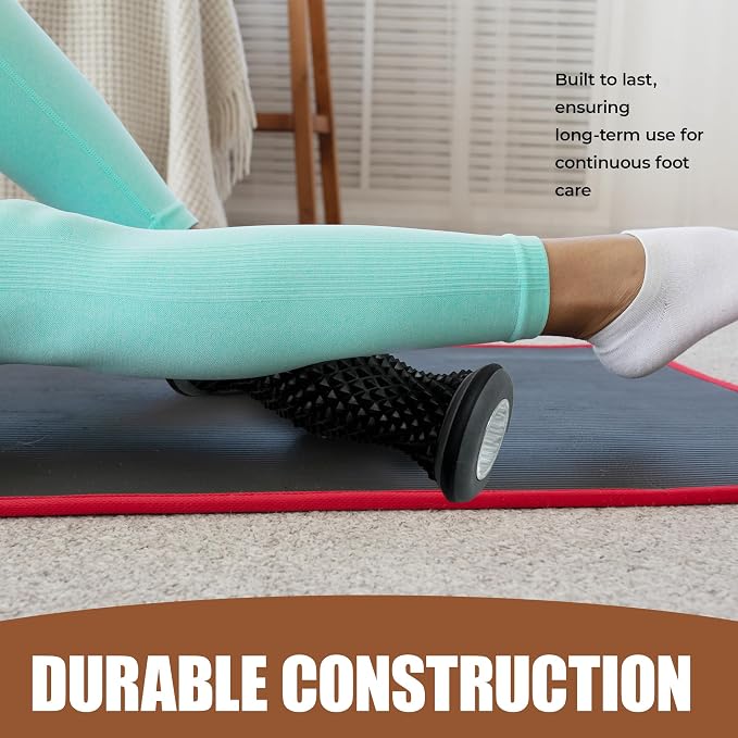 Foot Massager Roller - Portable | Arch & Plantar Fasciitis Relief Tool - Deep Tissue Muscle Massage Roller for Feet,Carf, Heel Pain