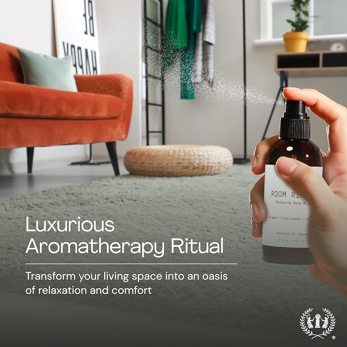 Muse Apothecary Room Ritual - Aromatic and Relaxing Room Mist, 8 oz, Infused with Natural Essential Oils - Aloe + Eucalyptus + Lavender, 2 Pack