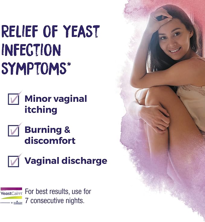 Boiron YeastCalm Homeopathic Suppositories for Yeast Infections, Burning, Discharge, and Minor Vaginal Itching - 7 Count
