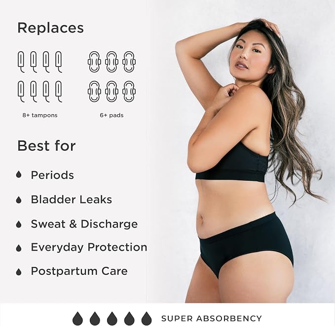 saalt Comfort Modal Brief Period Underwear - Heavy Absorbency & Super Absorbency
