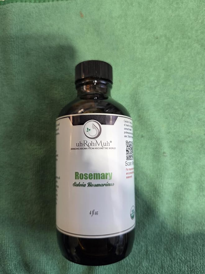Organic Rosemary Essential Oil Chemotype Cineole | 100% Pure Steam Distilled Rosemary Oil | Fresh Herbaceous Aroma for Diffuser Aromatherapy, Massage Blends & DIY Recipes | Spain - 4 Fl Oz