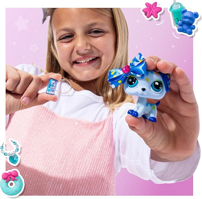 Littlest Pet Shop- Sweet & Stylish Bundle Set - Series 4 - Gen 7 Authentic LPS Bobble Head Toy Figure, Collectible Toy Animal, Ages 4+