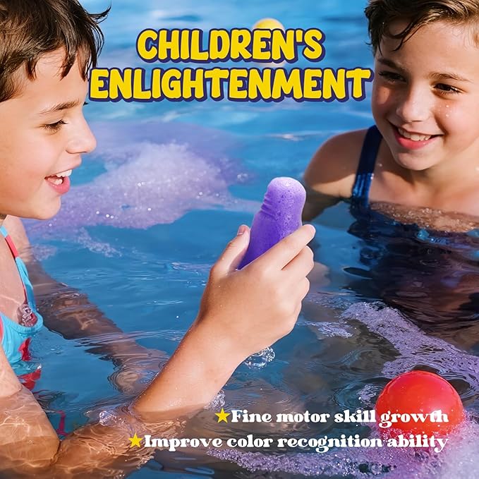 Velanora 6 Pack Bath Potions Kit for Kids Fun Bath Bombs Interactive Bath Toys Nontoxic Scientific Experiment Children's Enlightenment Kids Potion kit for Bathtubs and Pools Applicable to Age 3＋