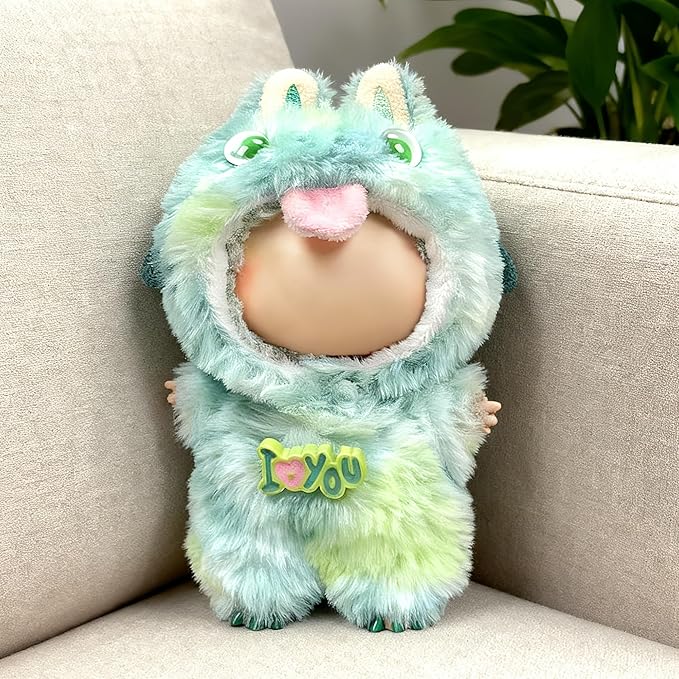 Clothes Fit for 20CM Doll, Fashion Doll Clothes Outfit Set Cute Theme Designer Toys Dress Accessories for Collector Fans Display (Green Monster)