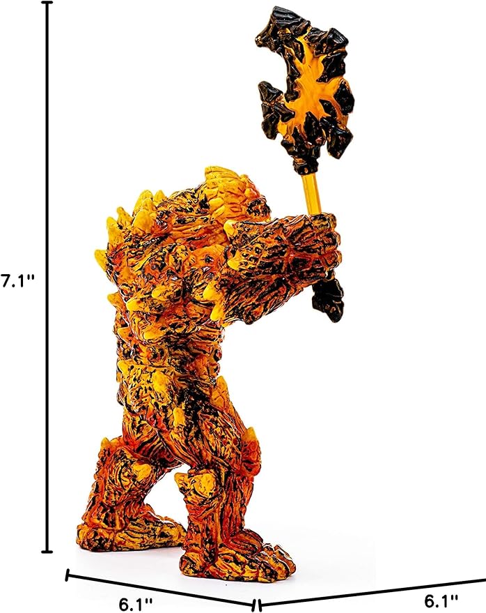 Schleich Eldrador Creatures Mythical Creatures Toys for Kids Lava Monster Action Figure, Lava Golem, Ages 7+