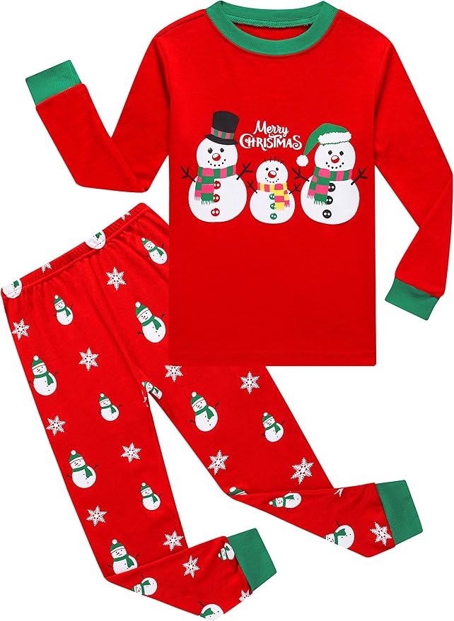 Family Feeling Kids & Toddler Girls Boys Pajamas 2 Piece Pjs Set 100% Cotton Sleepwear