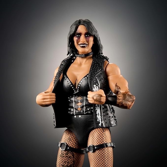 Mattel WWE Elite Action Figure & Accessories, Series #117 6-inch Collectible Rhea Ripley with 25 Articulation Points & Swappable Hands