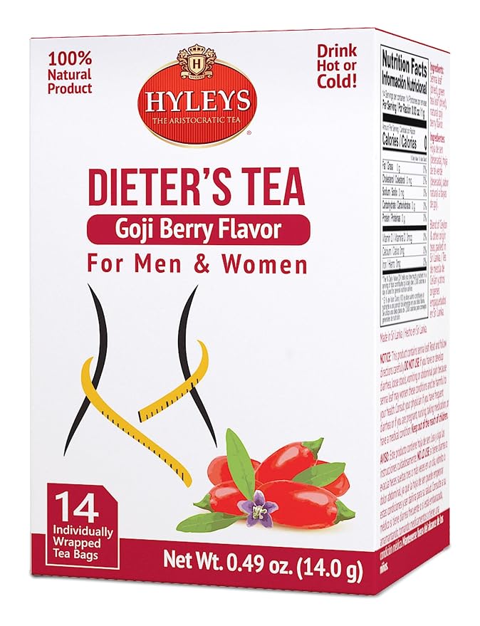 Hyleys Dieter's Tea with Goji Berry Flavor - 14 Tea Bags - Slimming Weight Loss Detox Cleanse Tea (24 Pack - 336 Tea Bags Total)