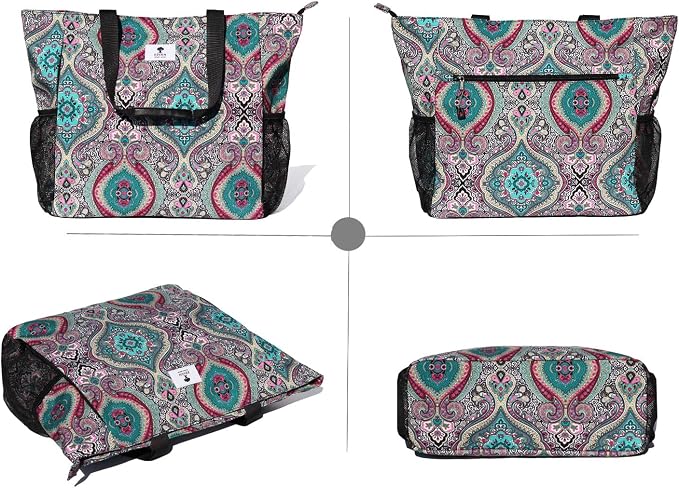 ESVAN Yoga Mat Bag Yoga Tote Carrier Shoulder Bag Carryall Tote for Office,Yoga,Pilates,Travel,Beach and Gym