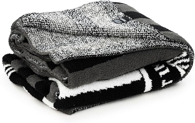 Jay Franco Plush Throw Blanket – Soft & Fuzzy 50x60 Inch Throw for Couch or Bed – Cozy Home Décor for Living Room & Bedroom, Black - Wednesday