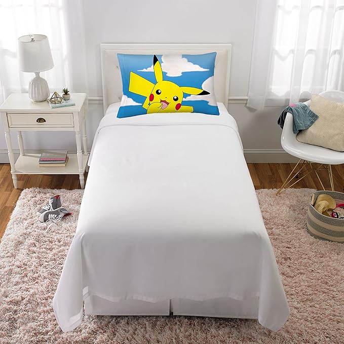 Pokémon Kids Bedding Super Soft Microfiber Reversible Pillowcase, 20 in x 30 in, (Officially Licensed Product) by Franco