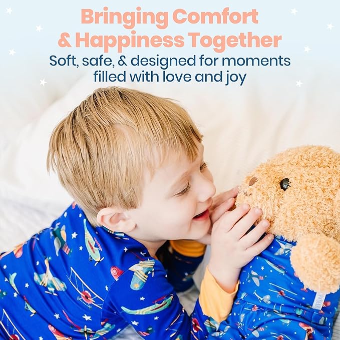 Zip N' Bear Soft Plush Teddy Bear Stuffed Animal with Sky Sleepers Pajamas - Zippy The Bear Cute Cuddly Plush Toy, Perfect Sensory Teddy for Kids, Toddlers - Adorable Gift & Bedtime Companion