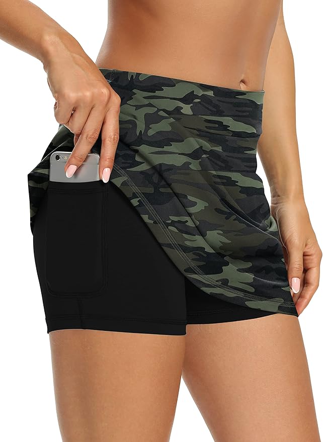 LouKeith Tennis Skirts for Women Golf Athletic Activewear Skorts Mini Summer Workout Running Shorts with Pockets