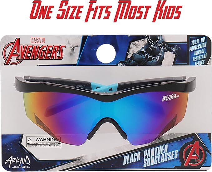 ARKAID Marvel Kids Sunglasses | Iron Man & Captain America Dress-Up Accessories | UV400 | One Size Fits Most Kids