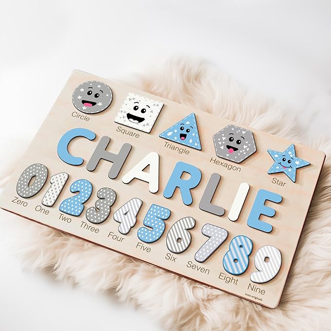 Wood Name Puzzle, Kid Gifts, Toddlers Name Puzzle, Baby Boy and Girl Gift, Toddler Gifts, Birthday Gift, Toddler Toy, Baby Toy, Montessori, Custom Blocks