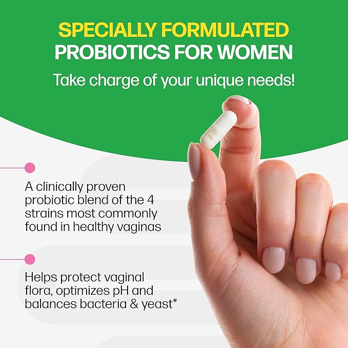 Culturelle Probiotics for Women with Prebiotics - 4-in-1 for Vaginal, Digestive, Urinary & Immune Health - pH Balance, Bloating & Gas Relief - Daily Vegetarian Capsules, Non-GMO - 50 Count