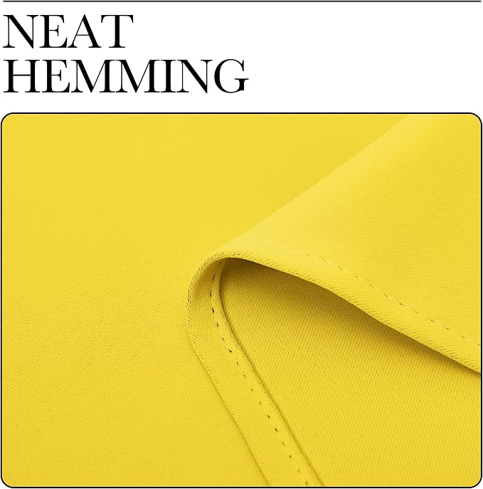NICETOWN Bright Yellow Curtains 120" Long for Office, Dining, Guest Room, 55" Wide, 2 Pieces, Sound Reducing Heat and Cold Block Curtain Panels for Modern Decorative