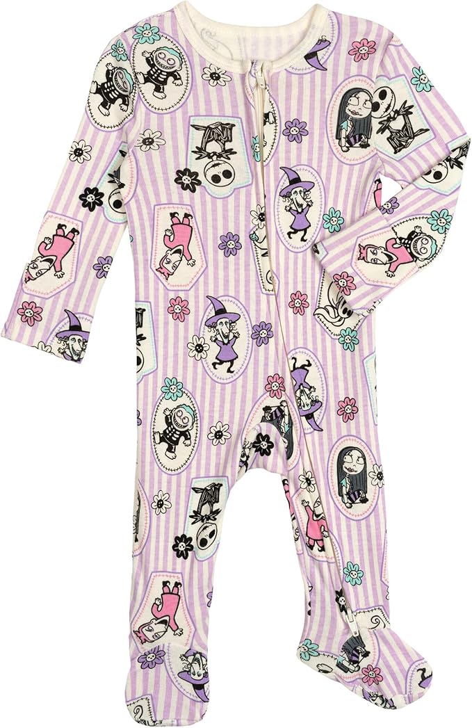 Disney Baby Girls 2 Pack Zip Up Sleep N' Plays Newborn to Infant Sizes (Newborn - 24 Months)