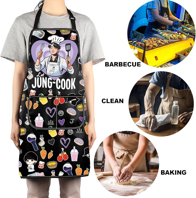 JNIAP Korean Group Kitchen Apron Korean Group Fans Gifts Korean Group Kitchen Gifts Korean Music Lover Gift