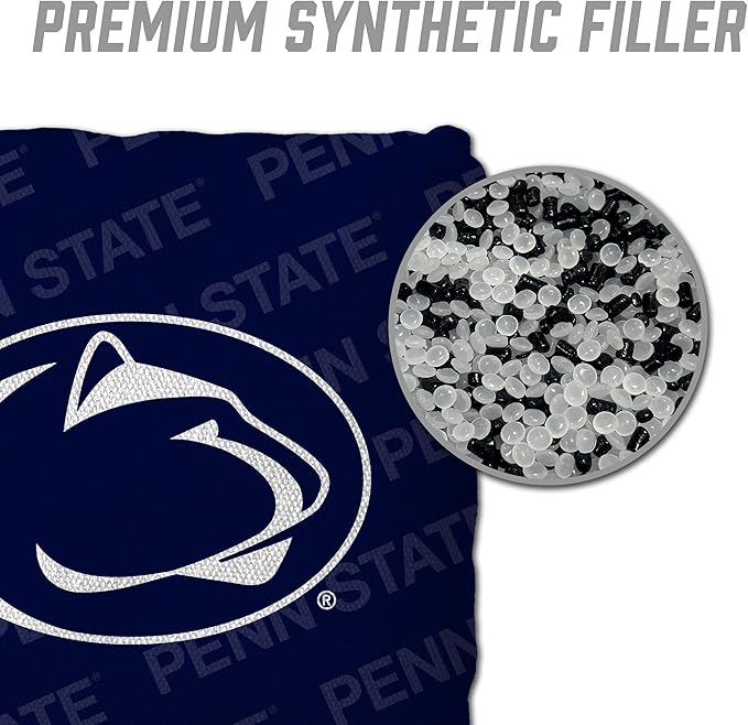 YouTheFan Officially-Licensed NCAA Set of 4 Cornhole Bags - All Weather Regulation 6” x 6” Size - 16oz Weight - Designed in USA