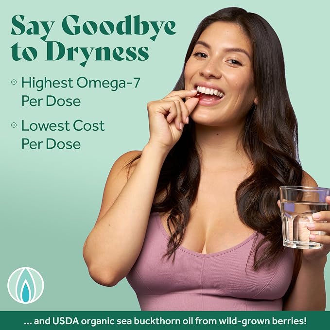 Femininity Smooth as Silk Softgels for Vaginal Dryness Starter Kit | Sea buckthorn oil with 365mg Omega 7 plus Omega 3. Supports natural moisture.