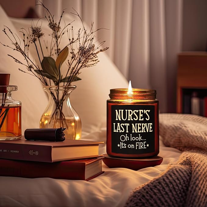 Funny Gift for Mom Dad Grandma - Candles for Birthday Mothers Day Fathers Day - Aromatherapy Relax Gifts for Women Men - Non Toxic, Natural Soy Wax Lavender Vanilla Calming Jar Candle for Home