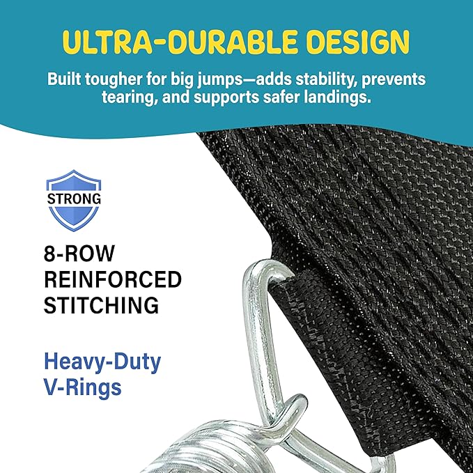 Machrus Upper Bounce Trampoline Replacement Mat, Ultra Durable PP with High Elasticity, Water Resistant
