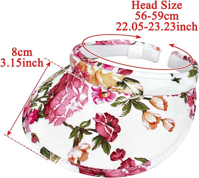2 Pack Sun Visor Hats Women Men Clip On Wide Brim Visors Hat Outdoor Sports Golf Beach Travel Tennis Caps