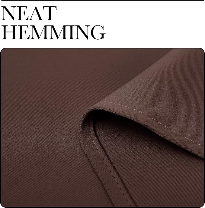 NICETOWN Nursery Essential Thermal Insulated Solid Grommet Top Blackout Curtains, Home Decoration Privacy Curtains for Bedroom (Chocolate Brown, 1 Pair, 42 x 63 inches)
