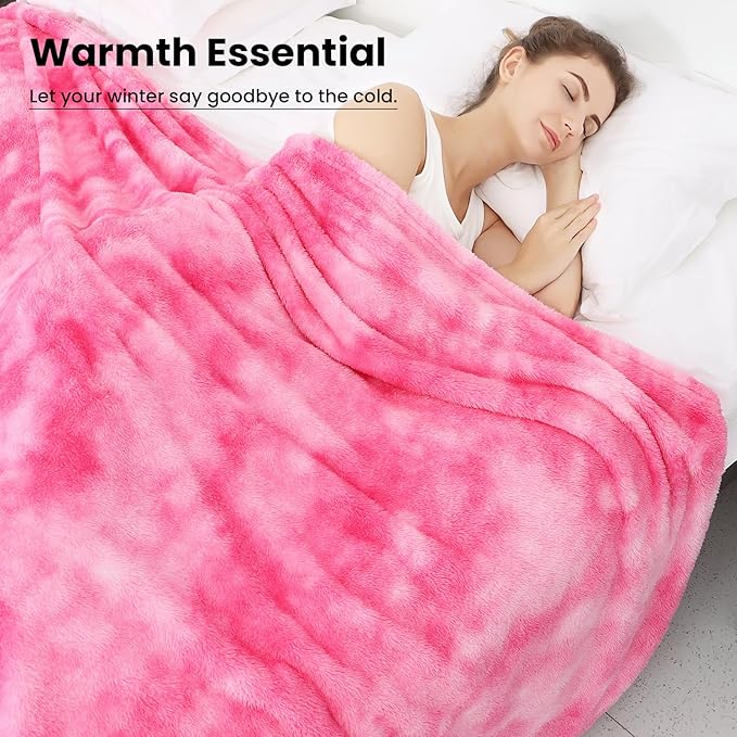 Throw Blanket for Women, Soft Cozy Fleece Blanket for Couch Bed, Warm Fluffy Decorative Blanket, Birthday Valentine’s Day Galentine’s Mothers Day for Mom Wife Girlfriend Sister