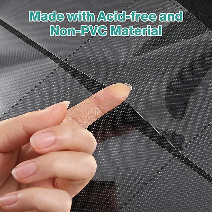 Toploader Binder, Holds 360 Toploaders, 100 Toploaders INCLUDED, 9-Pocket PU Cover Top Loader Binder for 3" x 4" Rigid Toploader, Ringless Double-Sided Toploader Card Binder for TCG, Sport Cards