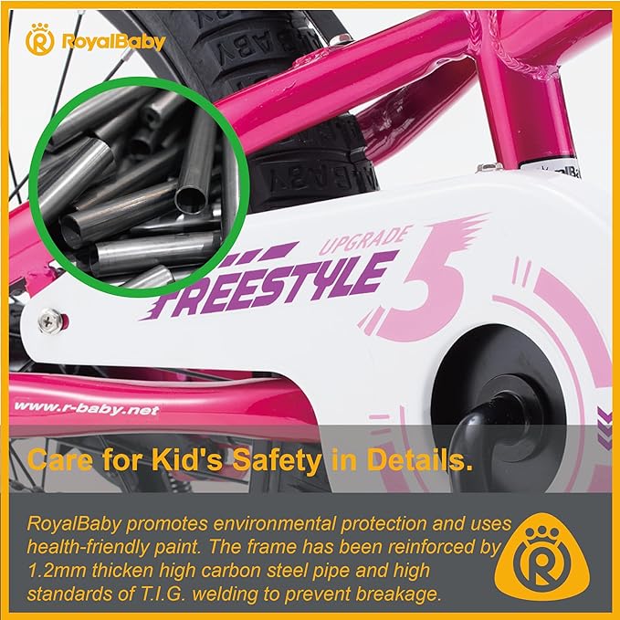 RoyalBaby Kids Bike Freestyle Classic & EZ Balance Pedal Switchable Bicycle, 12 14 16 18 Inch, 3-10 Years Toddler to Big Kids