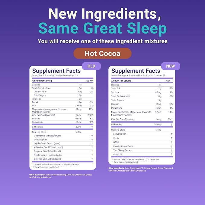MoonBrew Magnesium Hot Cocoa Sleep Aid - Melatonin-Free Nighttime Drink Mix with Zinc Glycinate & Taurate - Sugar-Free Sleepy Hot Chocolate for Relaxation, Stress & Deep Rest - 25 Servings