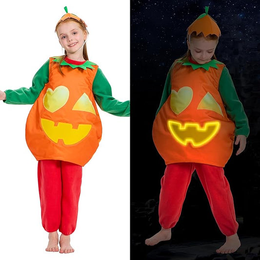 IKALI Halloween Pumpkin Costume with Pumpkin Hat Halloween Dress Up