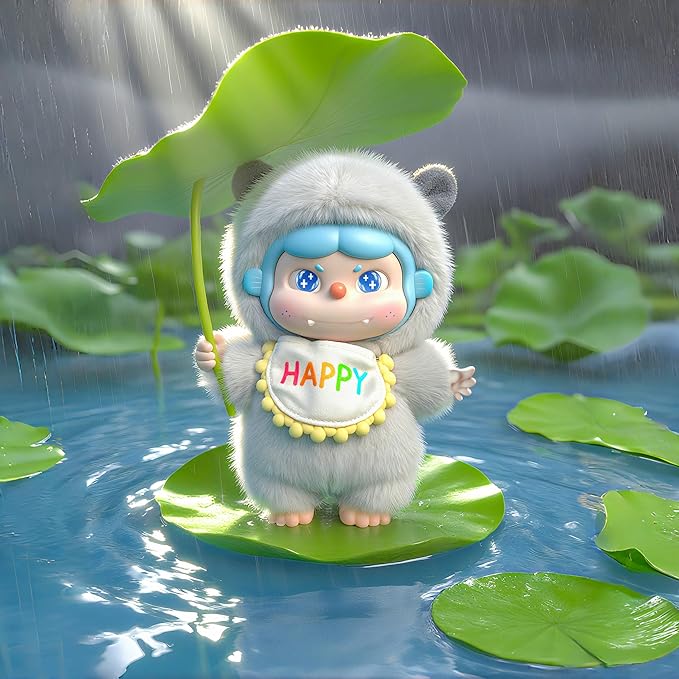QOI Plush Blind Box Keychain with Vinyl Face– Random Collectible Action Figure, Cute Home Decor, Unique Holiday & Birthday Gift (Single Box)