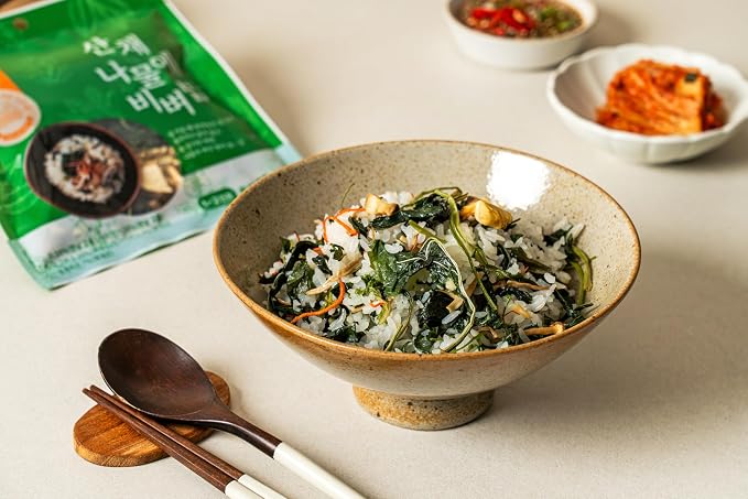 Korean Food Gondre Bibimbap Kit, Dried Thistle & Vegetable, Vegan, 3 Pack | Dried Korean thistle and vegetable blend for preparing traditional bibimbap rice dishes