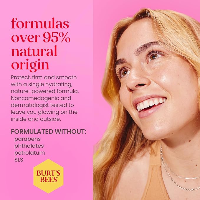 Burt's Bees Renewal SPF 30 Firming Day Face Lotion With Bakuchiol,Sunscreen Face Lotion With Natural Retinol Alternative,98 Percent Natural Origin Skin Care,1.8 oz. Tube,(Pack of 2)