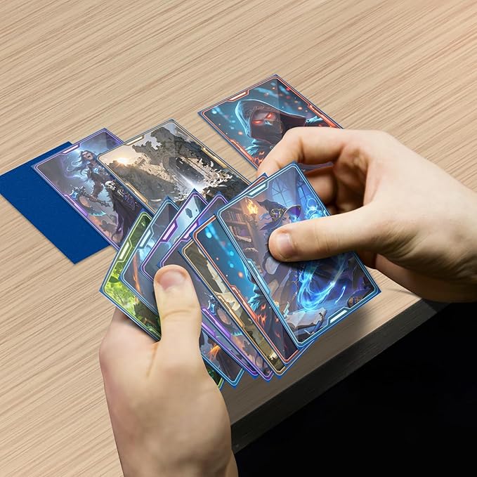 Night Blue Card Sleeves Fit for MTG, 300 Pieces Perfect Fit Standard Card Sleeves for Trading Card Sports Cards Baseball Cards TCG Magic,Affordable Sturdy and Nice Shuffling