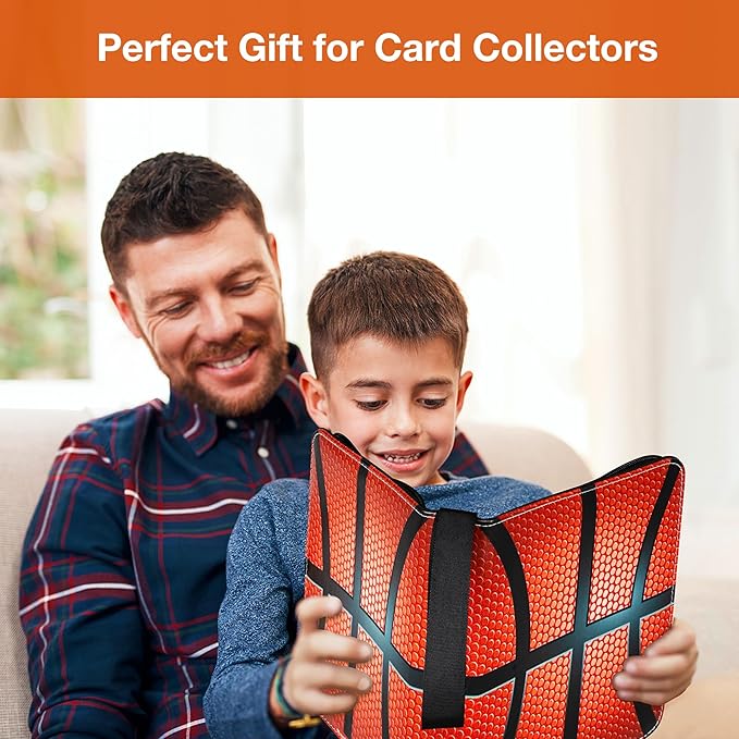 RONMONG Basketball Card Binder,2025-2026 Sports Trading Card with Sleeves Holder Album,440 Pockets Basketball Card Holder Sheets Display Storage Protectors for Collectors Boys and Girls Gift