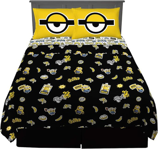 Franco Kids Bedding Super Soft Microfiber Sheet Set, Full, Minions The Rise Of Gru